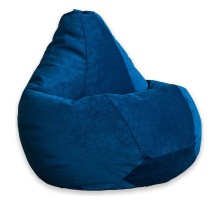 Кресло-мешок Синий Микровельвет XL