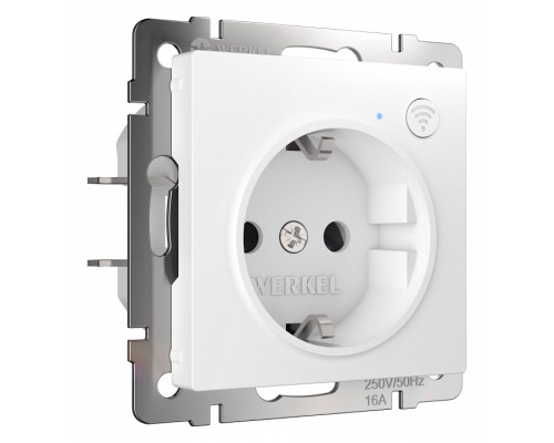 Розетка с заземлением и шторками, без рамки с Wi-Fi Werkel белый W1171601