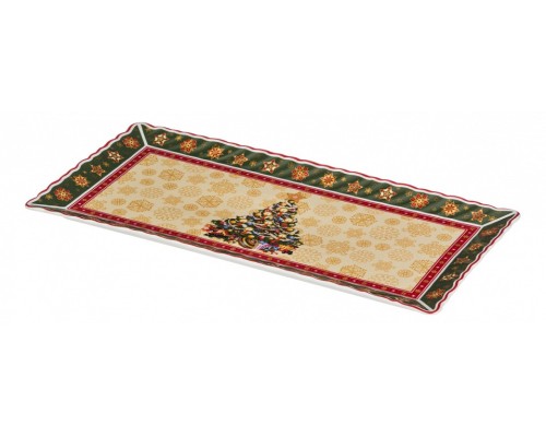 Блюдо декоративное (36.5х18х2 см) Christmas Collection 586-154