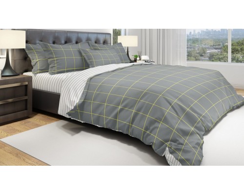 Постельное белье евростандарт Eco Cotton Grillage GY