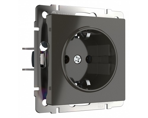 Розетка с заземлением без рамки Werkel серо-коричневый W1171007 (серо-коричневый)