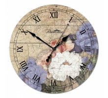 Настенные часы (33x33x4 см) Цветы 1 02-009