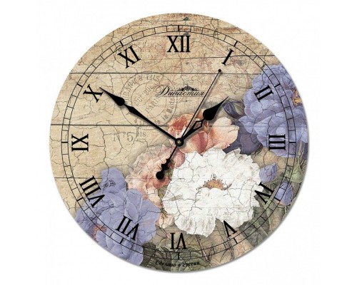 Настенные часы (33x33x4 см) Цветы 1 02-009