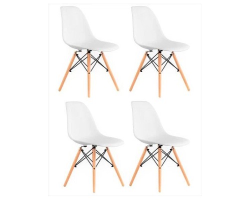 Набор из 4 стульев Eames
