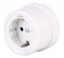 Розетка с заземлением без рамки Werkel Retro WL18-03-01