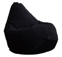 Кресло-мешок Черный Микровельвет XL