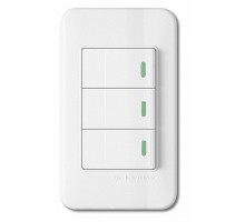 Выключатель трехклавишный с подсветкой Imex 70 Wide WH WSN 0423 WH