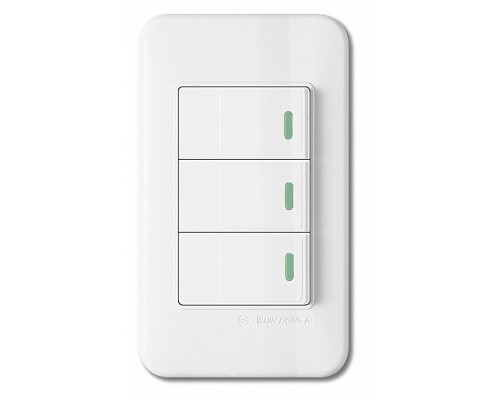 Выключатель трехклавишный с подсветкой Imex 70 Wide WH WSN 0423 WH