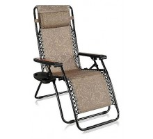 Шезлонг Фея-Релакс 4 CHO-18B светло-коричневый с рисунком