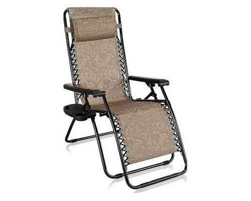 Шезлонг Фея-Релакс 4 CHO-18B светло-коричневый с рисунком