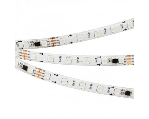 Лента светодиодная Arlight SPI-5000SE-5060-60 24V Cx6 RGB-Auto (10mm, 13.2W/m, IP65) 027613(1)