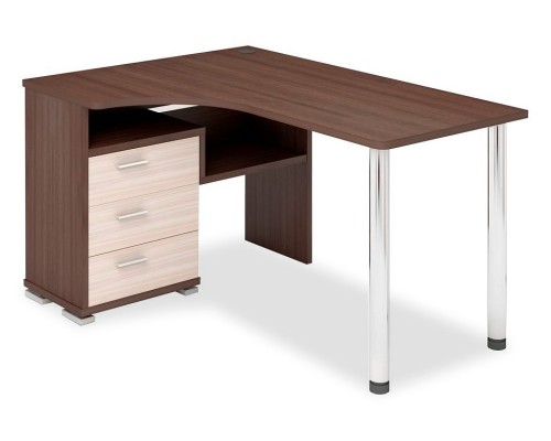 Стол компьютерный Домино СР-132С-150 ШК-Ч-ЛЕВ