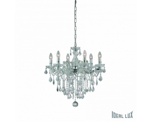 Подвесная люстра Ideal Lux FLORIAN FLORIAN SP6 CROMO