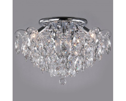 Потолочная люстра Eurosvet Crystal 10081/6 хром/прозрачный хрусталь Strotskis