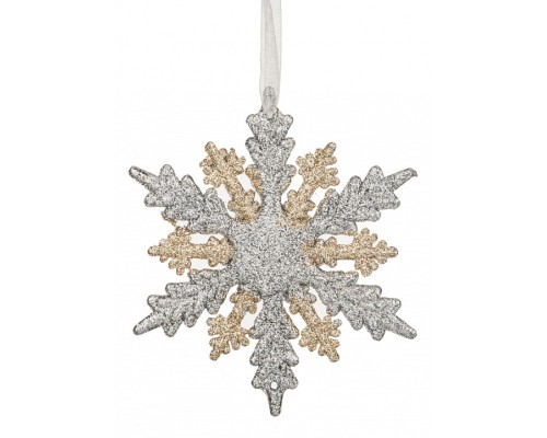 Елочная игрушка (11 см) Снежинка 788-037