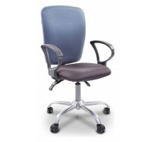 Кресло компьютерное Chairman 9801  голубой, серый/серебро