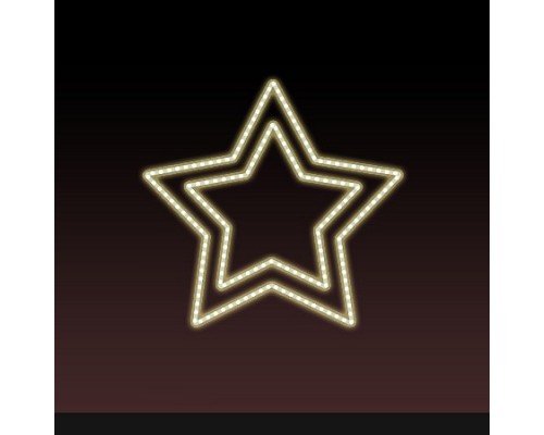 Звезда световая День Победы [0.56x0.54 м] RL-KN-9-13-WW