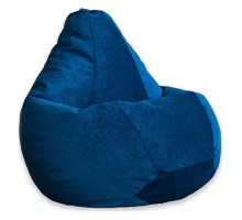 Кресло-мешок Синий Микровельвет 2XL