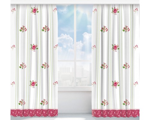 Портьера (150x270 см) 2 шт. Шиповник