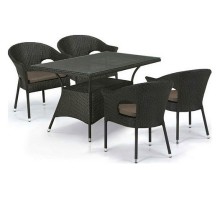 Набор уличный Кафе  Сулек T198A/Y97B-W53 4 Pcs Brown