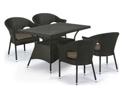 Набор уличный Кафе  Сулек T198A/Y97B-W53 4 Pcs Brown