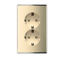 Розетка двойная с заземлением Imex Parthenon Gold WRC 3122