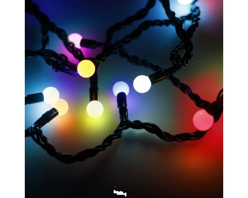 Гирлянда нить [20 м] Ball ARD-BALL-CLASSIC-D13-20000-BLACK-200LED RGB (230V, 14W)