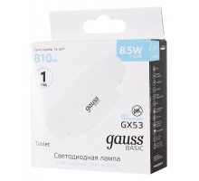 Лампа светодиодная Gauss Basic GX53 8.5Вт 4100K 20849292