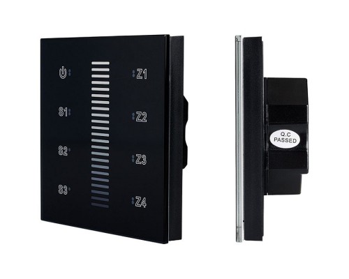 Панель-диммера сенсорная встраиваемая Arlight Sens SR-2830A-RF-IN Black (220V, DIM, 4 зоны)