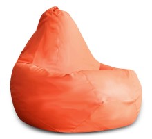 Кресло-мешок Оранжевая ЭкоКожа L