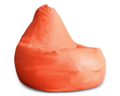 Кресло-мешок Оранжевая ЭкоКожа L