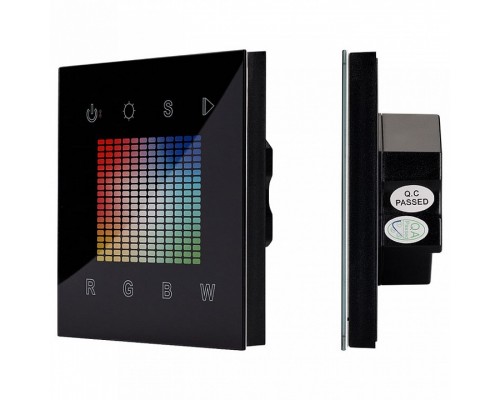 Панель-регулятора цвета RGBW сенсорная встраиваемая Arlight Sens SR-2831S-AC-RF-IN Black (220V,RGBW,1зона)