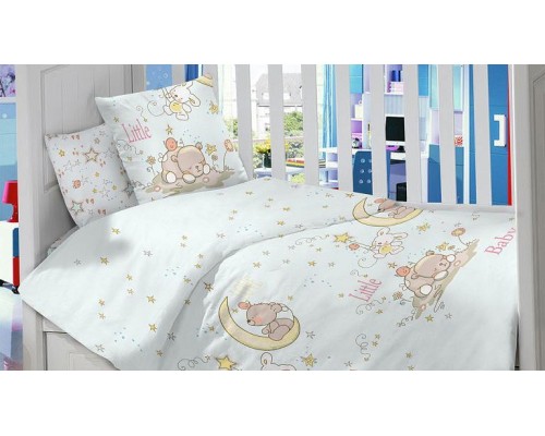 Постельное белье детское Спящий Мишка на Луне