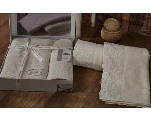 Набор из 2 полотенец для ванной ELINDA