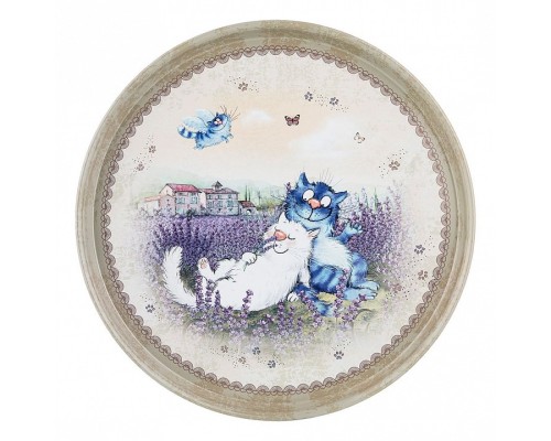 Поднос (33x2.1 см) Синие коты 898-023