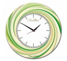 Настенные часы (33x33x4 см) Зеленый калейдоскоп 01-038